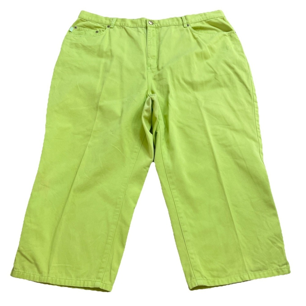 Lauren Ralph Lauren Denim Jeans Women's 18W Crop High Rise Yellow *SEE PICS*‎